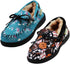 NORTY Toddler/Little Kid/Big Kid Fabric Printed Suede Trim Moccasin Slippers - Runs 1 Size Small